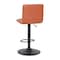 Flash Furniture Cognac Vinyl Adjustable Barstool with Black Base CH-92023-1-BRBK-GG - alternate 7